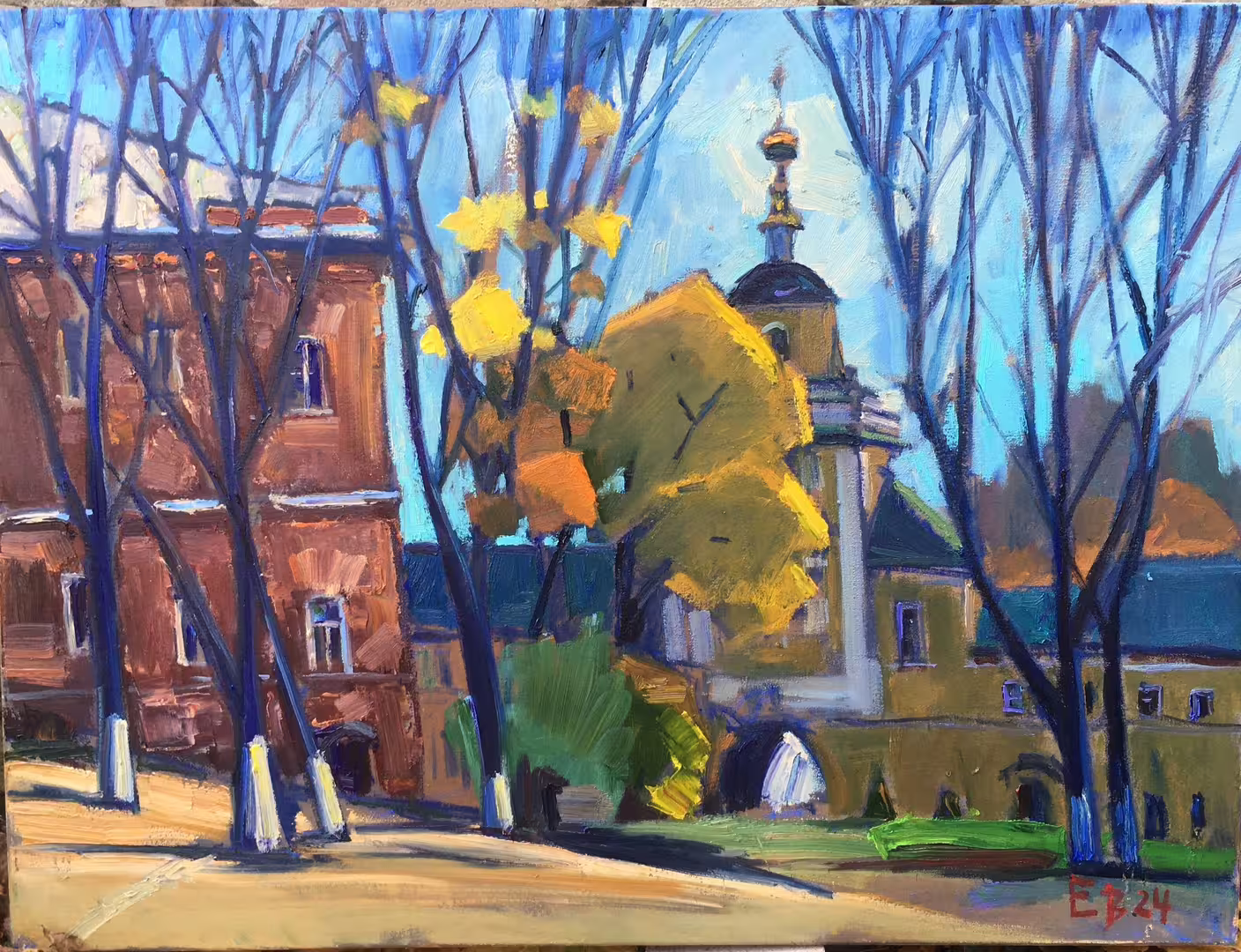 Покровский монастырь. Хотьково. Октябрь. 60х80 м.х.jpg