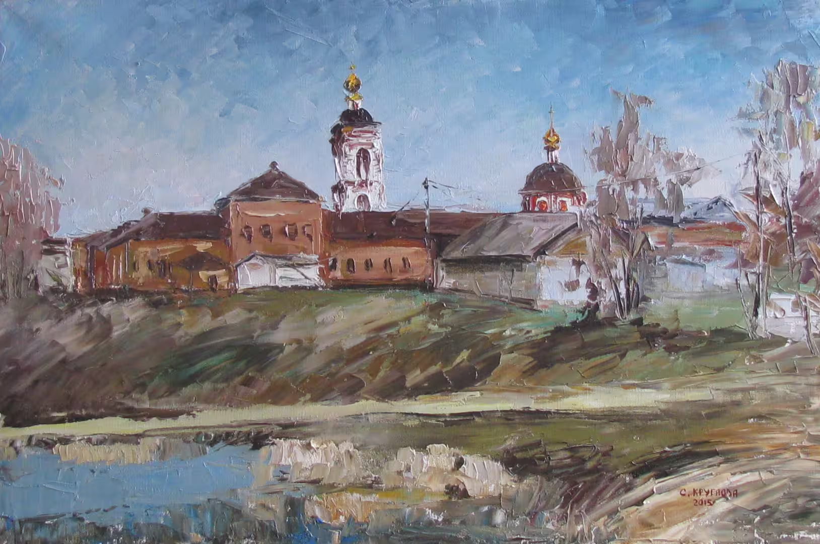 Храм Покрова Пресвятой Богородицы на Городне,  холст  масло,  40 х 60 см.,  2015 г..JPG