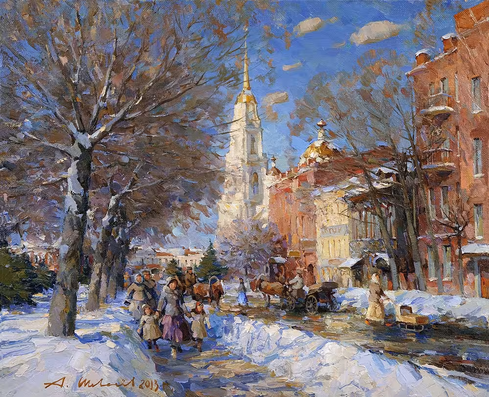 Рыбинск.Казанская улица.Холст,масло 48,2 х 58,8 см.2013а.jpg