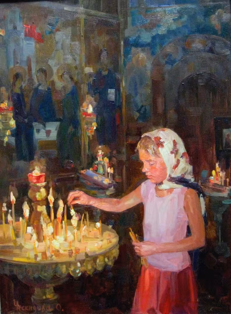 Ческидова О. Ю. Машенька. Переславль-Залесский 2009 г. х.м. 80х60.jpg