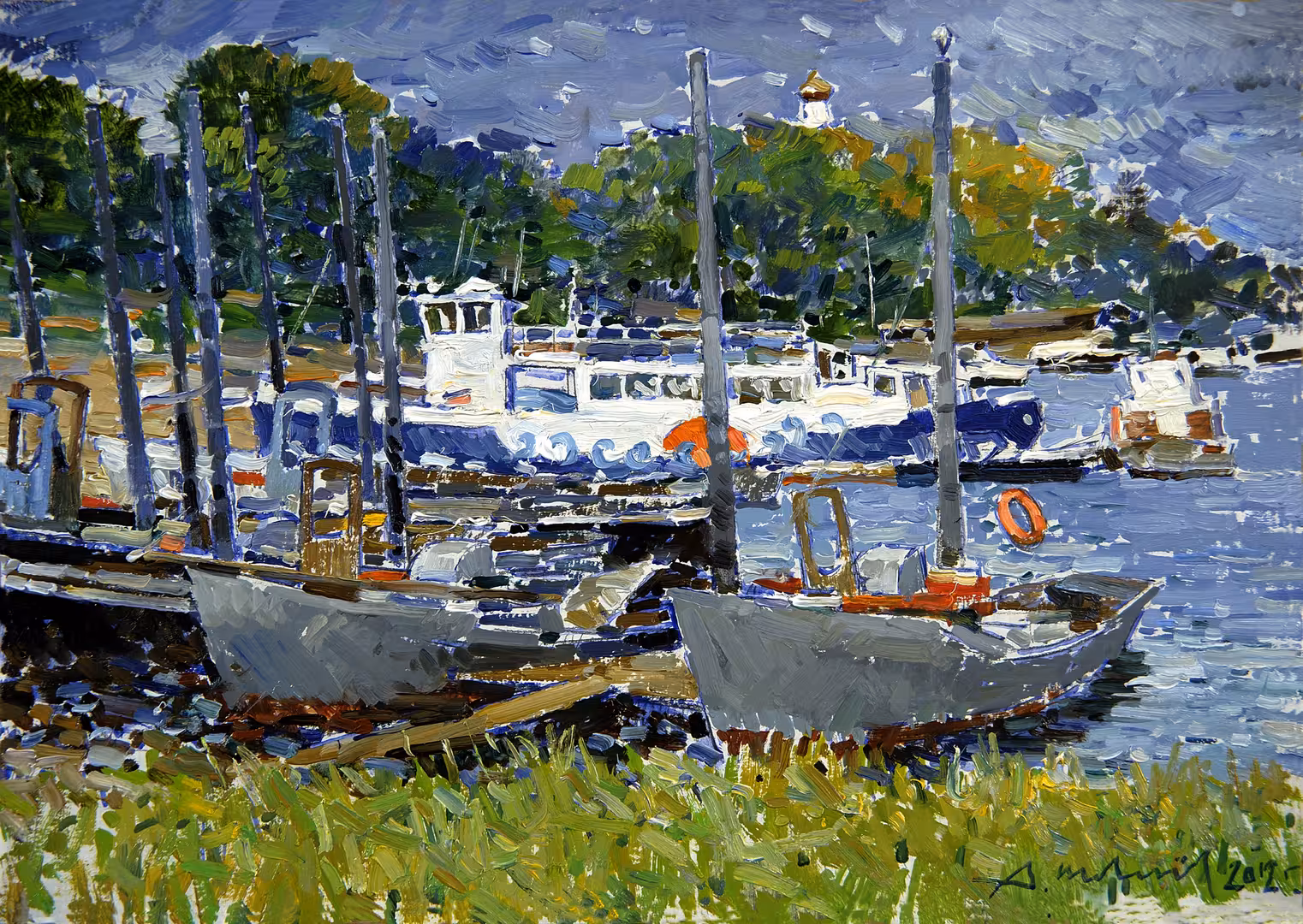 1.Осень в Юрьево. Картон, масло 21 х 29, 6 см. 2012.jpg