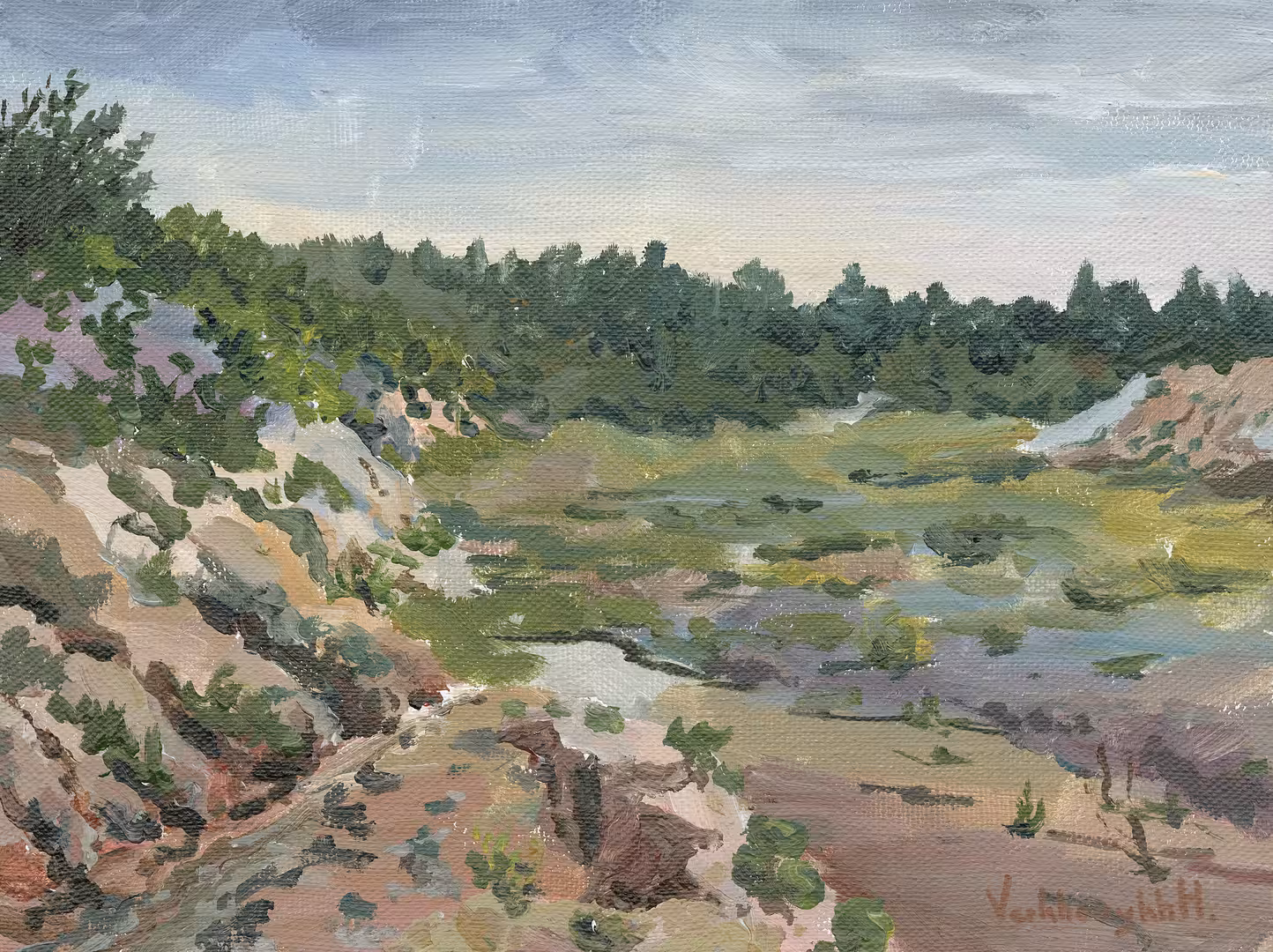 Глиняный карьер. Этюд. 2025 Холст акрил 18x24.jpeg