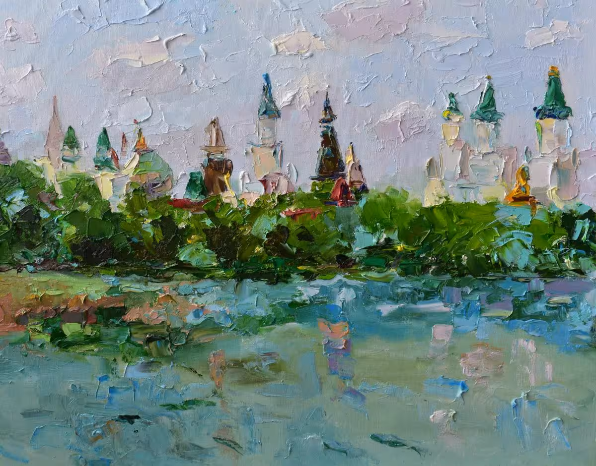Серия Москва Самородова( Киселева) Елена Серия Москва Измайловский парк холст масло 50-40 см.jpg